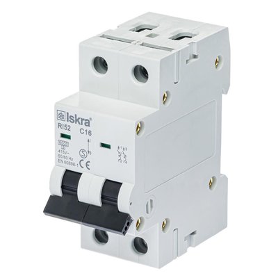 Автоматичний вимикач 16A 2P C 6kA ISKRA RI52C16A (786091120000) 786091120000 фото