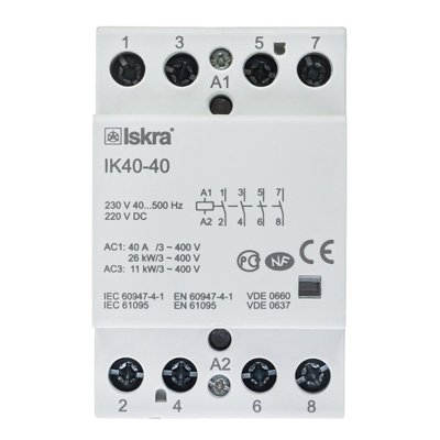 Контактор ISKRA IK40-40 40А 4НВ 230В 50 Гц (30045010000) 30045010000 фото