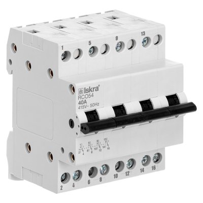 Модульный выключатель нагрузки RCO54 40 "1-0-2", 4p 40A 786101208000 фото